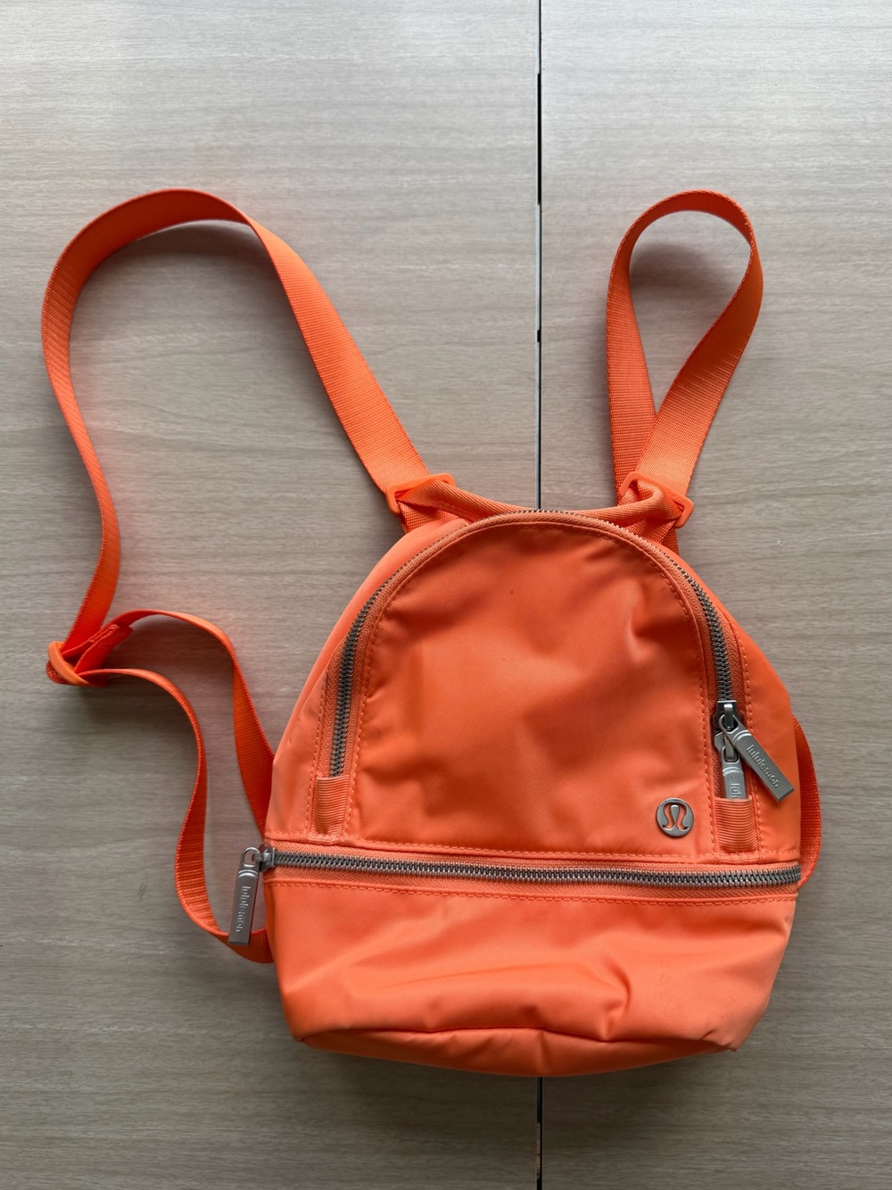 Lululemon Unisex Orange Mini Backpack Bag